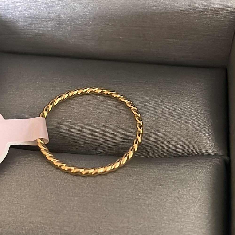💕NEW 14KT YG TWISTED BAND RING SZ 8💕 MADE IN ITALY